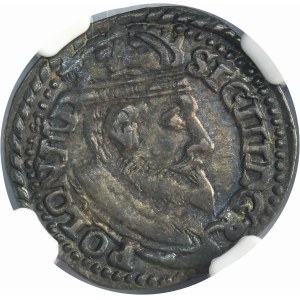 Zygmunt III Waza, Trojak Olkusz 1600 - NGC AU50 - leżąca cyfra 6