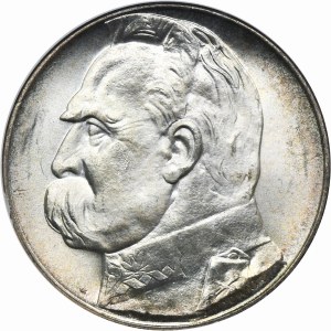 Piłsudski, 10 złotych 1939 - NGC MS64