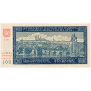 Bohemia & Moravia, 100 Korun 1940 - II issue