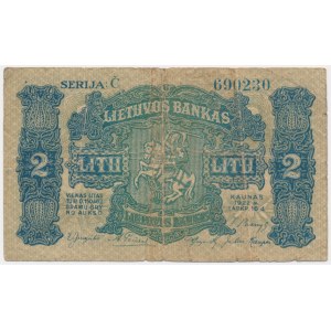 Lithuania, 2 Litu 1922 - RARE