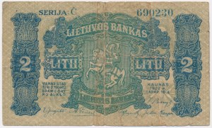 Lithuania, 2 Litu 1922 - RARE