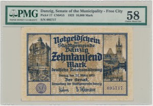 Danzig, 10.000 Mark 1923 - PMG 58