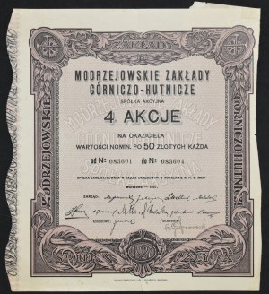 Modrzejowskie Zakłady Górniczo-Hutnicze S.A., 4 x 50 zł, 1927