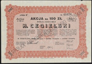 H. Cegielski S.A., 100 zł 1929