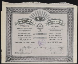 Bank Wschodni S.A., 50 x 500 mkp 1922, Emisja IV