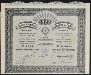 Bank Wschodni S.A., 25 x 500 mkp 1922, Emisja IV