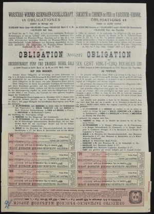 Warsaw-Vienna Iron Road Society, 4% bond 625 rubles 1890