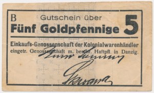 Dantzig, 5 goldfenig (1923) - B -
