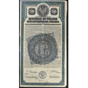 6% Pożyczka Dolarowa 1920, skonwertowana na 4,5%, obligacja $50
