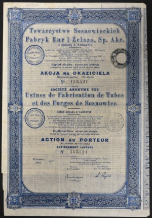 Society of Sosnowiec Pipe and Iron Factories S.A., 100 zl 1935