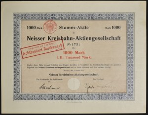 Nysa, Neisser Kreisbahn AG, 1.000 marek 1913