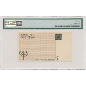 5 Mark 1940 - orange serial number - PMG 64 - cardboard paper