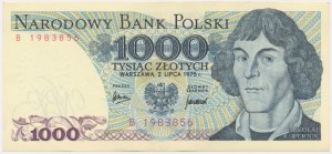 1,000 zloty 1975 - B -.