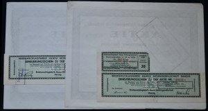 Danzig, Briefumschlagfabrik Hansa AG, 25 and 100 guilders, 1925