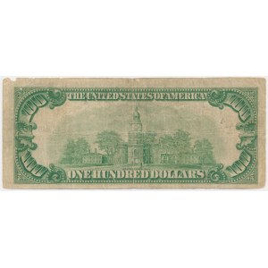 USA, Gold Certificate, 100 dolarów 1928 - Woods & Mellon - RZADKIE