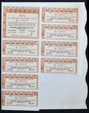 Warszawskie Towarzystwo Fabryk Cukru S.A., 100 zł 1937