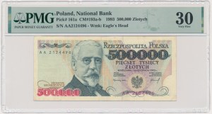 500.000 złotych 1993 - AA - PMG 30 - bardzo rzadkie