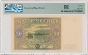 50 gold 1946 - H - PMG 58 EPQ