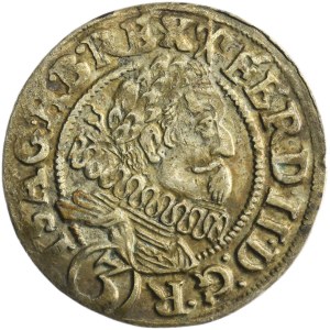 Silesia, Habsburg rule, Ferdinand II, 3 Kreuzer Breslau 1629 HR