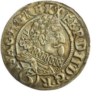 Silesia, Habsburg rule, Ferdinand II, 3 Kreuzer Breslau 1629 HR