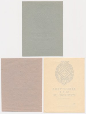 Set, Second Polish Republic, Ex Libris 38th Lviv Riflemen Infantry Regiment (3 pcs.)