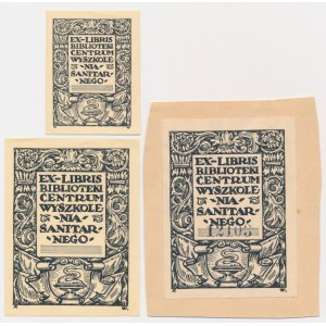Set, Second Polish Republic, Ex Libris of the Sanitary Training Center (3 pcs.)