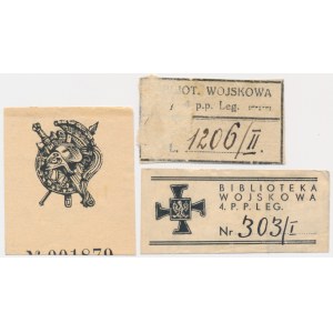 Set, Second Polish Republic, Ex Libris 4th Legions Infantry Regiment (3 pcs.)