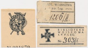 Set, Second Polish Republic, Ex Libris 4th Legions Infantry Regiment (3 pcs.)