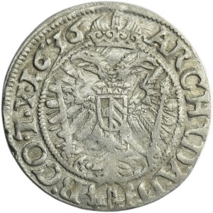 Silesia, Habsburg rule, Ferdinand II, 3 Kreuzer Breslau 1636 HZ