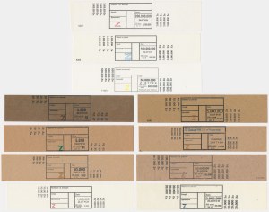 Set, band-aids from communist parcels to damaged banknotes (11 pieces).