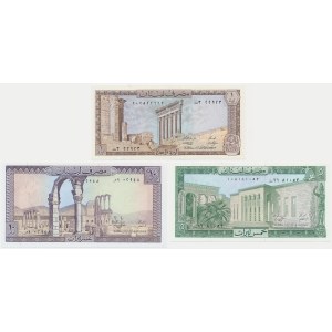 Liban, zestaw 1-10 livrów (1964-86) (3 szt.)