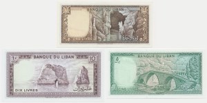 Lebanon, set 1-10 Livres (1964-86) (3 pcs.)