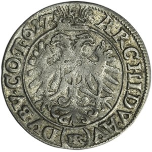Silesia, Habsburg rule, Ferdinand II, 3 Kreuzer Breslau 1627 HR