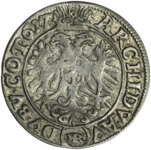 Silesia, Habsburg rule, Ferdinand II, 3 Kreuzer Breslau 1627 HR