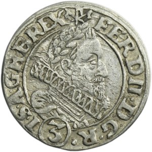 Silesia, Habsburg rule, Ferdinand II, 3 Kreuzer Breslau 1630 HR