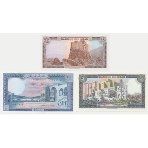 Lebanon, set 25-100 Livres (1964-88) (3 pcs.)