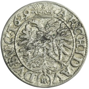 Śląsk, Panowanie habsburskie, Ferdynand II, 3 Krajcary Wrocław 1629 HR