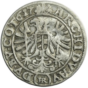 Śląsk, Panowanie habsburskie, Ferdynand II, 3 Krajcary Wrocław 1627 HR