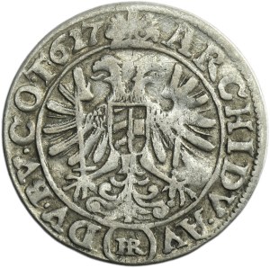 Silesia, Habsburg rule, Ferdinand II, 3 Kreuzer Breslau 1627 HR