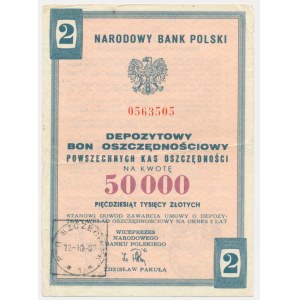 2-letni Depozytowy Bon Oszczędnościowy PKO, 50 000 zł