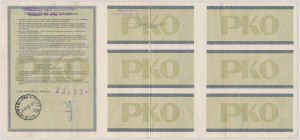 PKO 5-year Deposit Savings Bond, PLN 1,000 with a stamp of interest rate change to 9%.