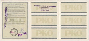 PKO 5-Year Deposit Savings Voucher, PLN 1,000 with the stamp REVALORIZED.