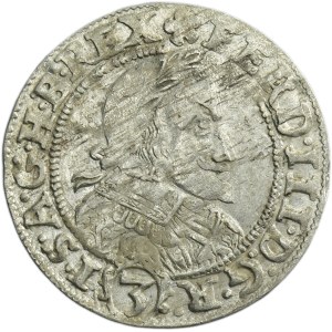 Śląsk, Panowanie habsburskie, Ferdynand III, 3 Krajcary Wrocław 1637 MI - RZADKI