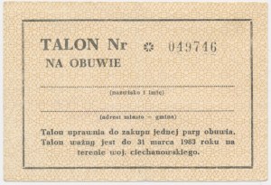 Ciechanow province - a voucher for shoes