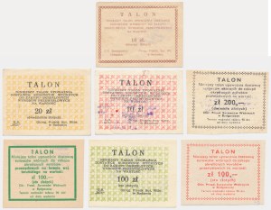 Bydgoszcz, Radom - vouchers for the delivery of recyclable materials authorizing the purchase of certain industrial products - set of 7 pieces.