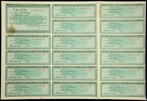 Bank Gospodarstwa Krajowego, arkusz kuponowy do 8%/5,5% listu zastawnego 1.000 zł = 1.720 zł, Konwersja 1938