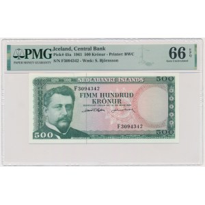 Islandia, 500 koron 1961 - PMG 66 EPQ