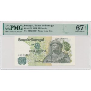 Portugal, 20 Escudos 1971 - PMG 67 EPQ