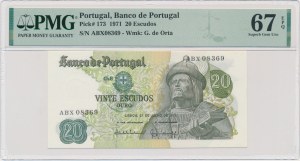 Portugal, 20 Escudos 1971 - PMG 67 EPQ