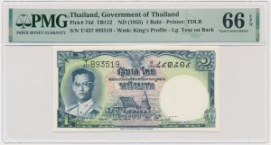 Thailand, 1 Baht (1955) - PMG 66 EPQ